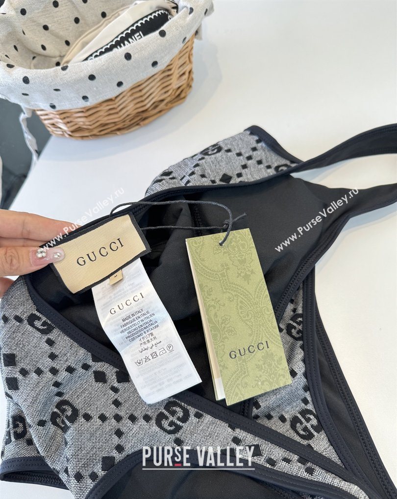 Gucci One-Piece Swimwear Grey/Black 2026 GG031903 (WM-260319075)