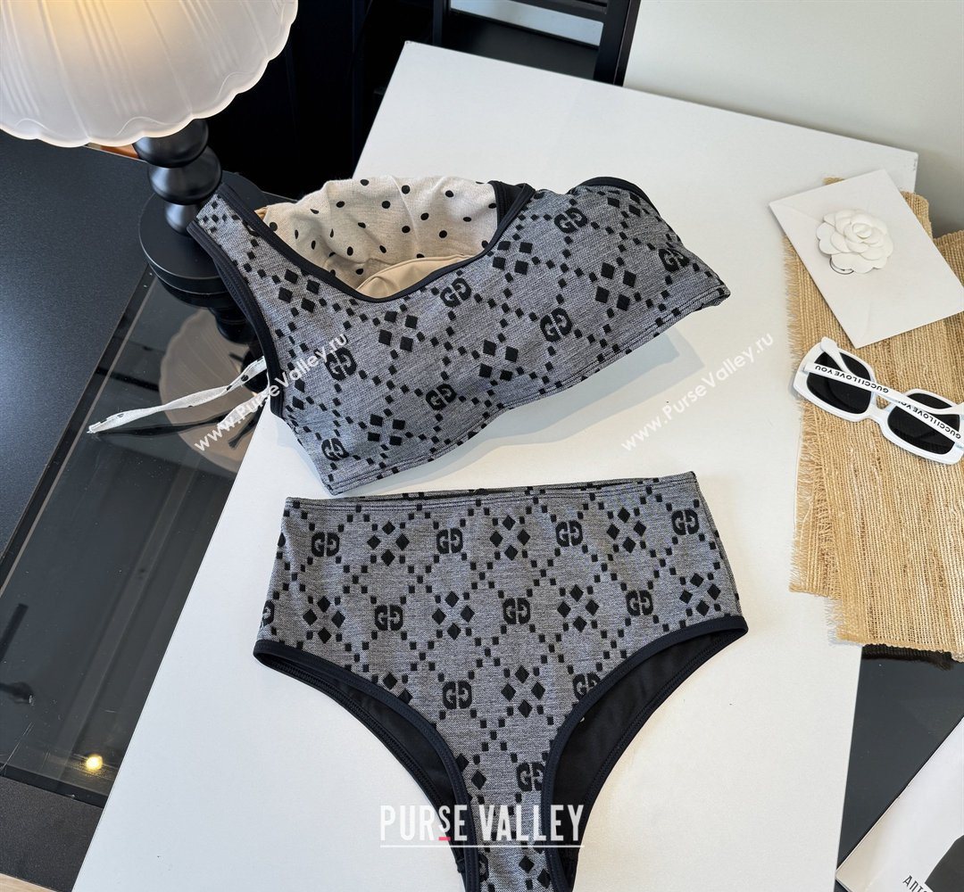 Gucci Two-Pieces Swimwear Grey/Black 2 2026 GG031903 (WM-260319073)