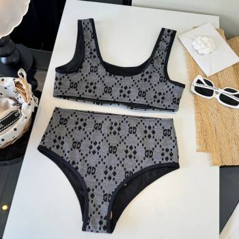 Gucci Two-Pieces Swimwear Grey/Black 2 2026 GG031903 (WM-260319073)