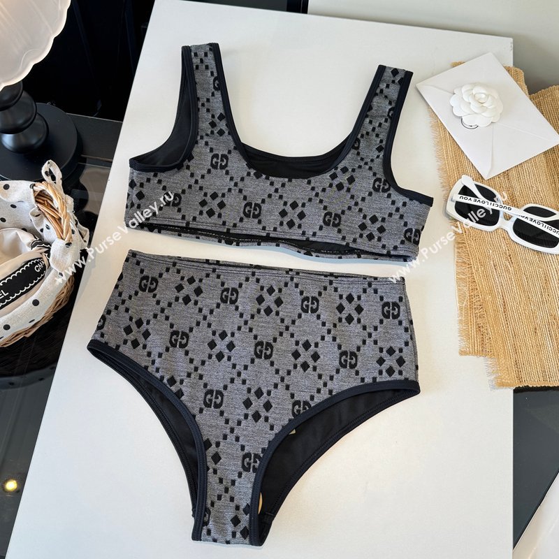 Gucci Two-Pieces Swimwear Grey/Black 2 2026 GG031903 (WM-260319073)