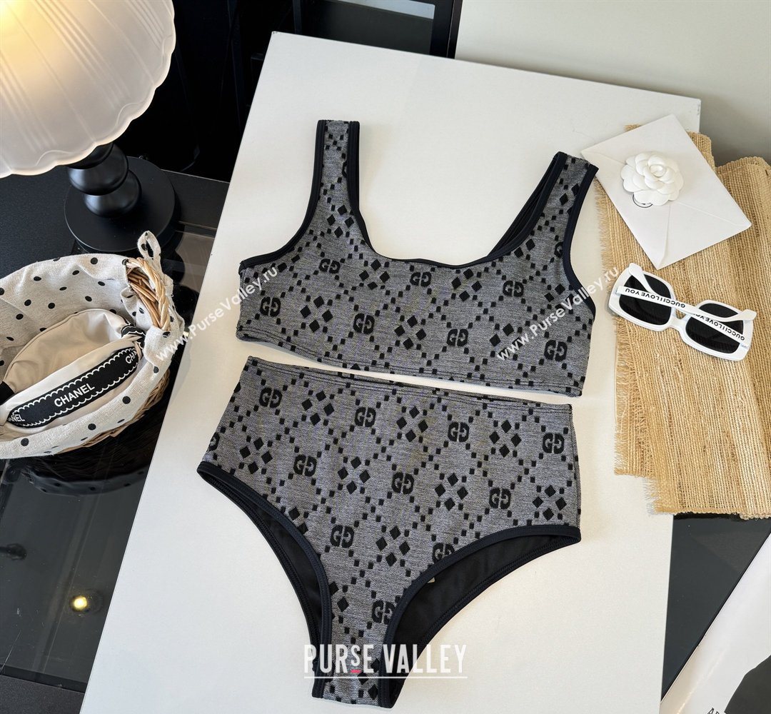 Gucci Two-Pieces Swimwear Grey/Black 2 2026 GG031903 (WM-260319073)