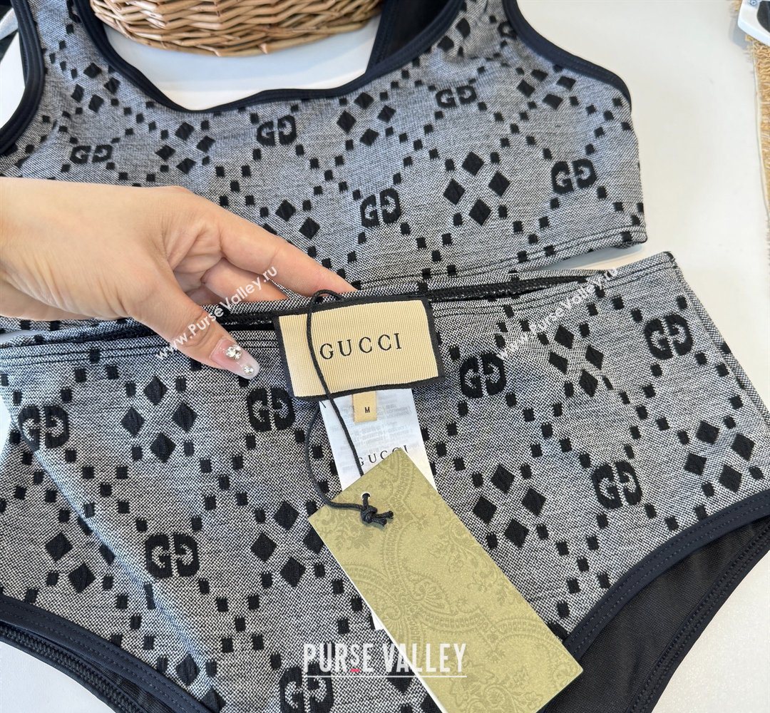 Gucci Two-Pieces Swimwear Grey/Black 2 2026 GG031903 (WM-260319073)