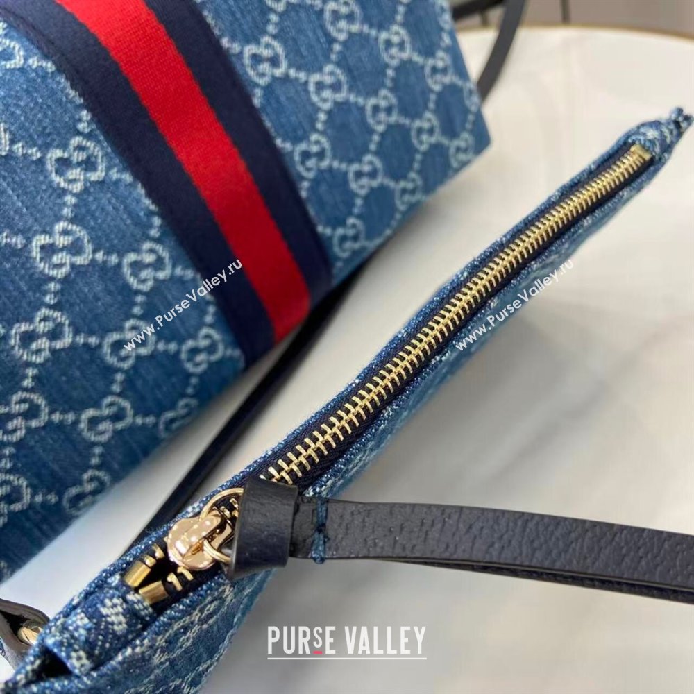 Gucci Giglio Small Tote Bag in GG Denim 860845 Light Blue 2025 (XLU-251203001)