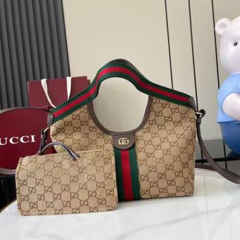 Gucci Giglio Small Tote Bag in GG Canvas 860845 Beige 2025 (XLU-251125020)
