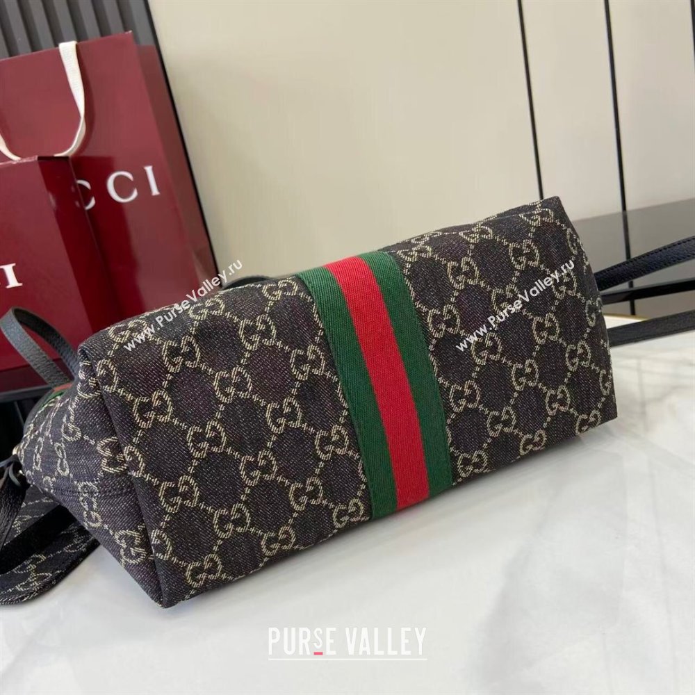 Gucci Giglio Small Tote Bag in GG Denim 860845 Black 2025 (XLU-251125019)
