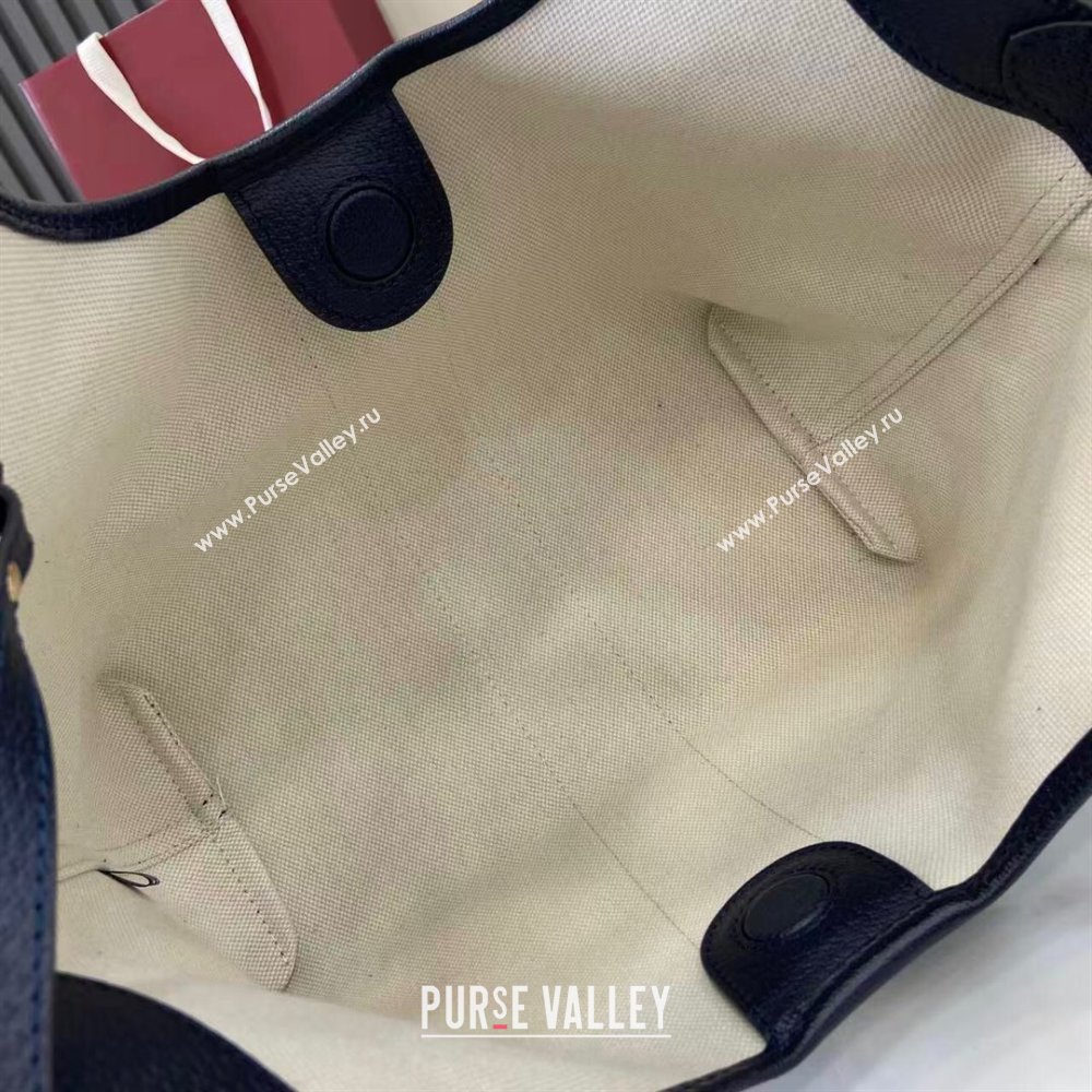 Gucci Giglio Small Tote Bag in GG Denim 860845 Navy Blue 2025 (XLU-251125021)