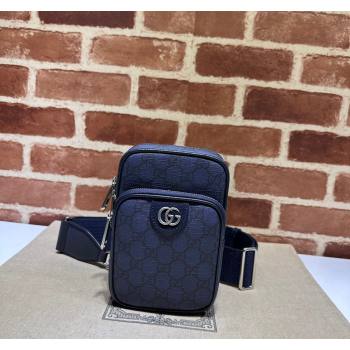 Gucci Mens Ophidia GG Canvas Mini Bag 752565 Dark Blue 2023 (DLH-231128097)