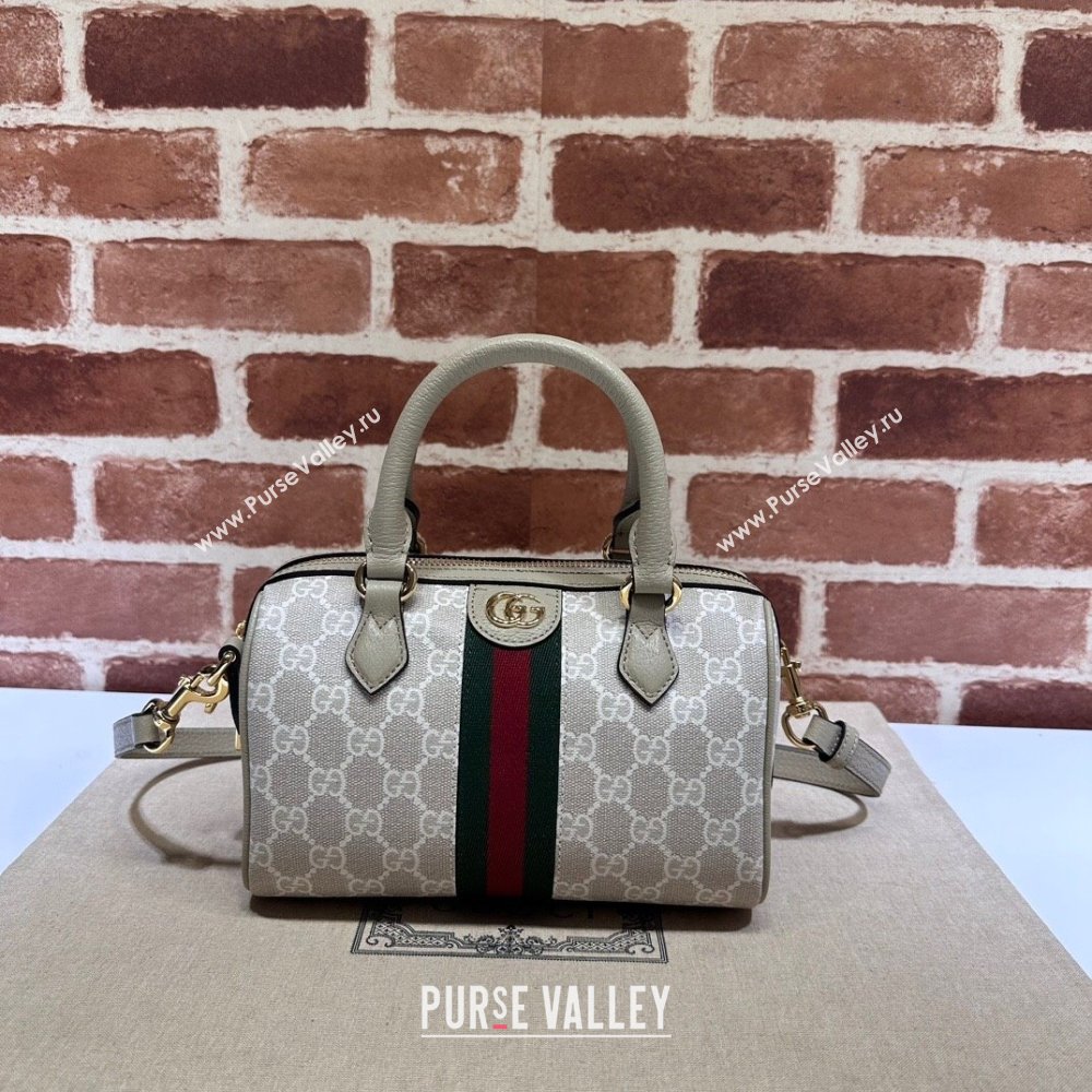 Gucci Ophidia GG Canvas Mini Top Handle Bag 772053 White/Beige 2023 (DLH-231227122)