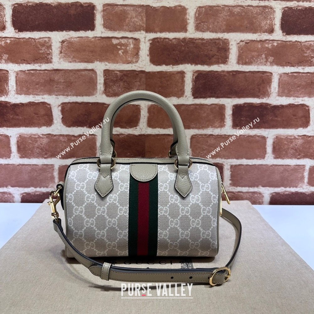 Gucci Ophidia GG Canvas Mini Top Handle Bag 772053 White/Beige 2023 (DLH-231227122)