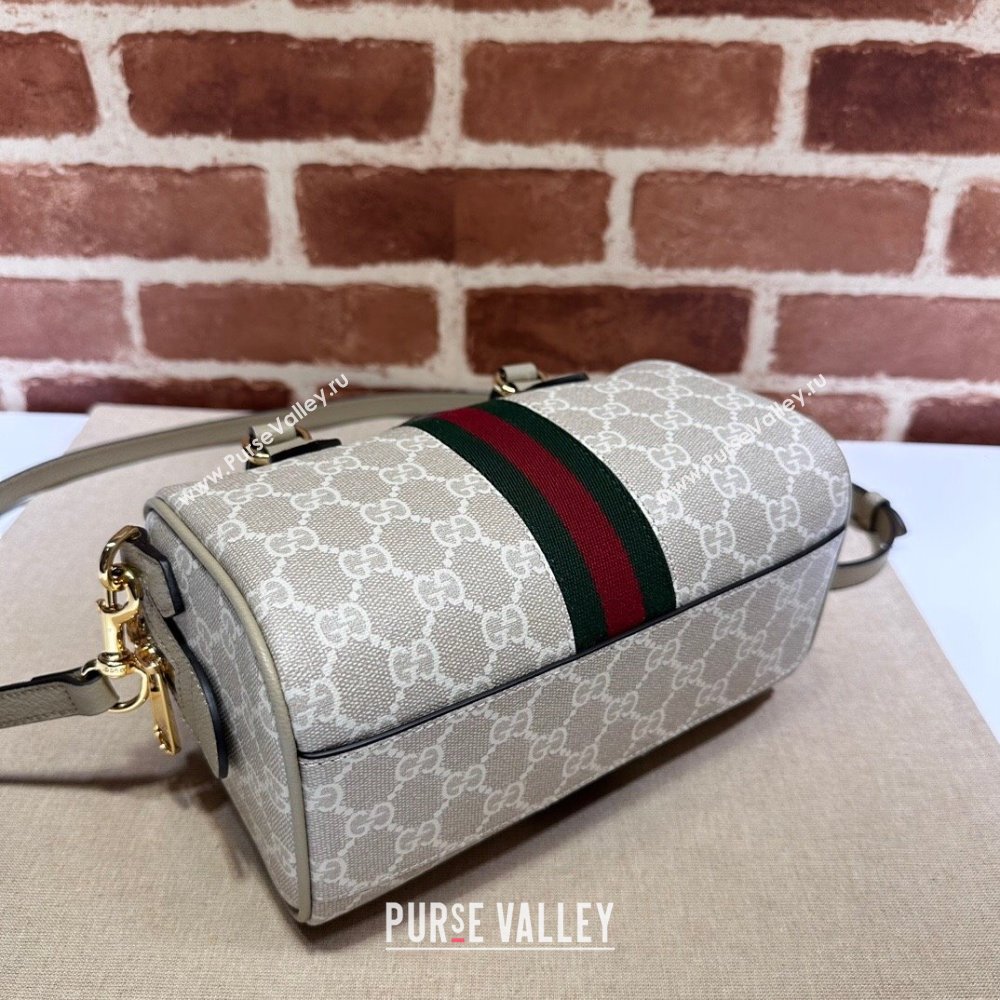 Gucci Ophidia GG Canvas Mini Top Handle Bag 772053 White/Beige 2023 (DLH-231227122)