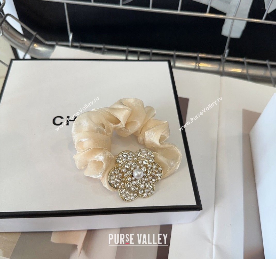 Chanel Hair Ring with Pearls Beige/Black 2024 0513 (XMN-240514004)