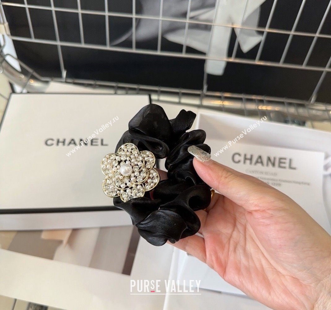 Chanel Hair Ring with Pearls Beige/Black 2024 0513 (XMN-240514004)