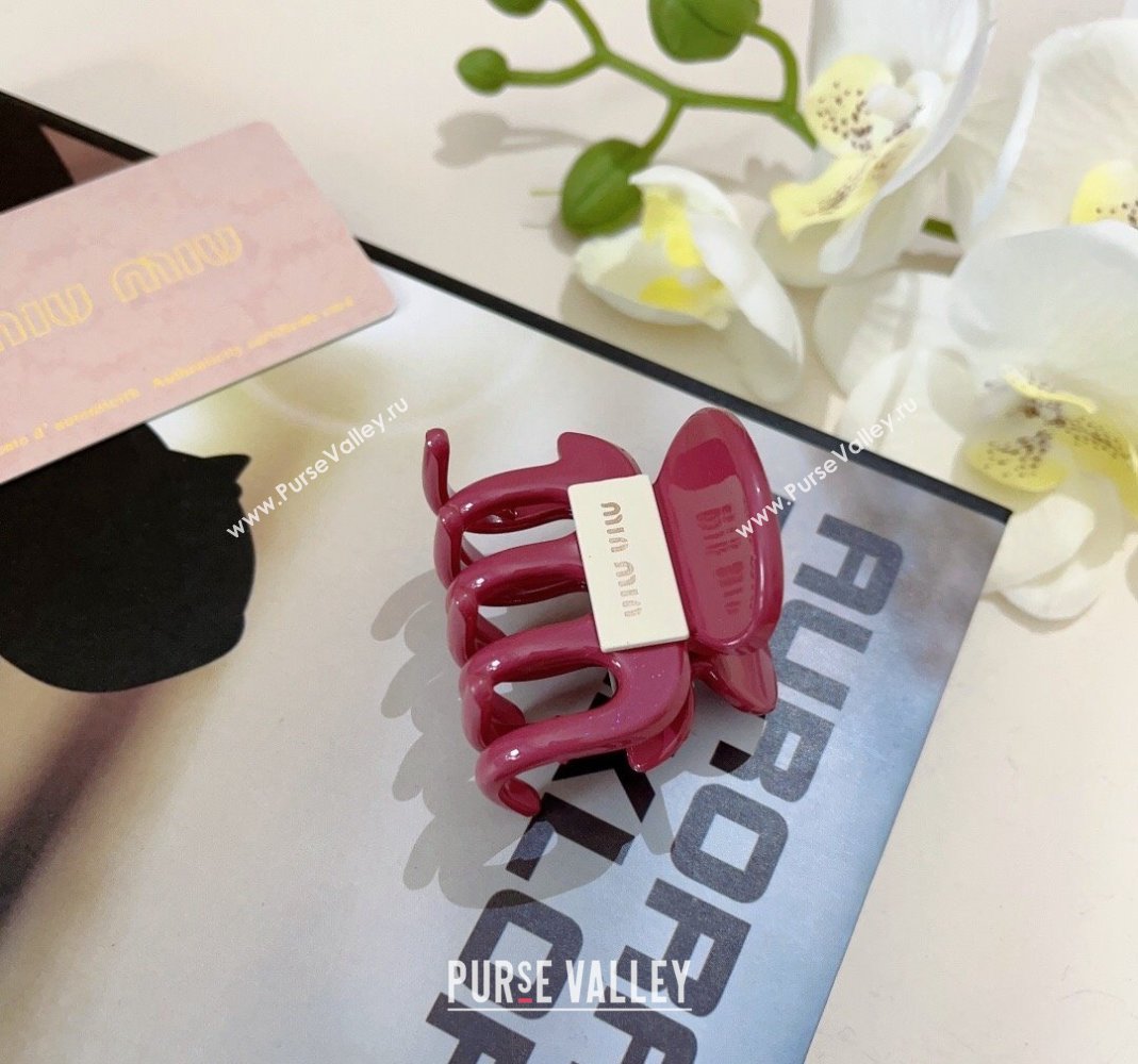 Miu Miu Hair Clip White/Black/Red 2024 0513 (A-240514011)