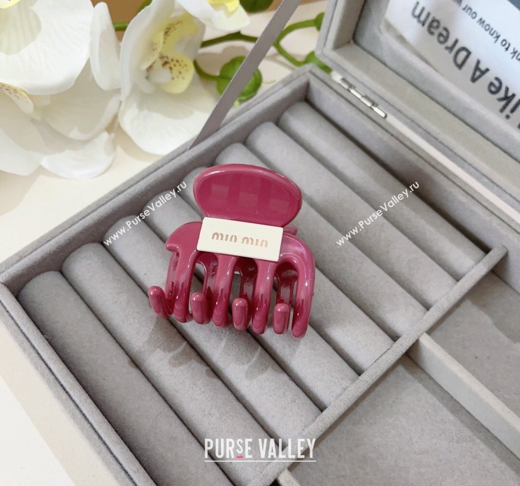 Miu Miu Hair Clip White/Black/Red 2024 0513 (A-240514011)