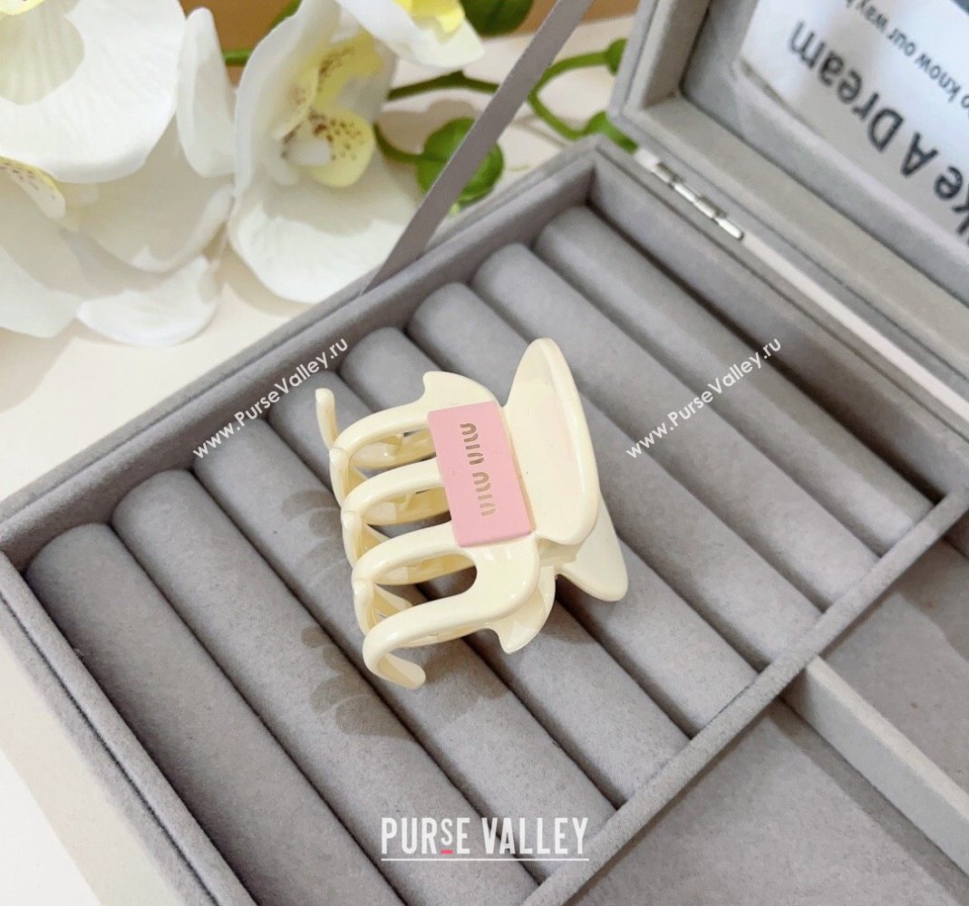 Miu Miu Hair Clip White/Black/Red 2024 0513 (A-240514011)