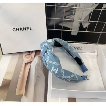 Chanel Light Blue Denim Headband 2024 0514 (XMN-240514018)