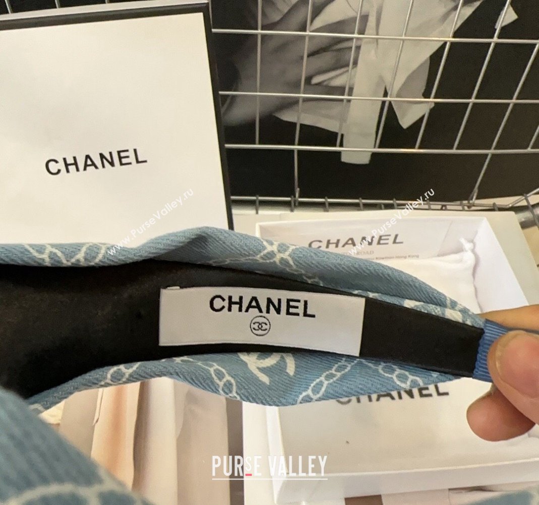 Chanel Light Blue Denim Headband 2024 0514 (XMN-240514018)