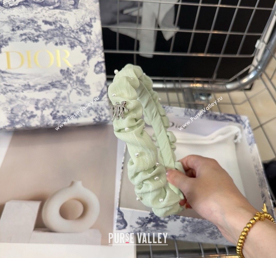 Dior Headband with Pearls Green 2024 0514 (XMN-240514029)