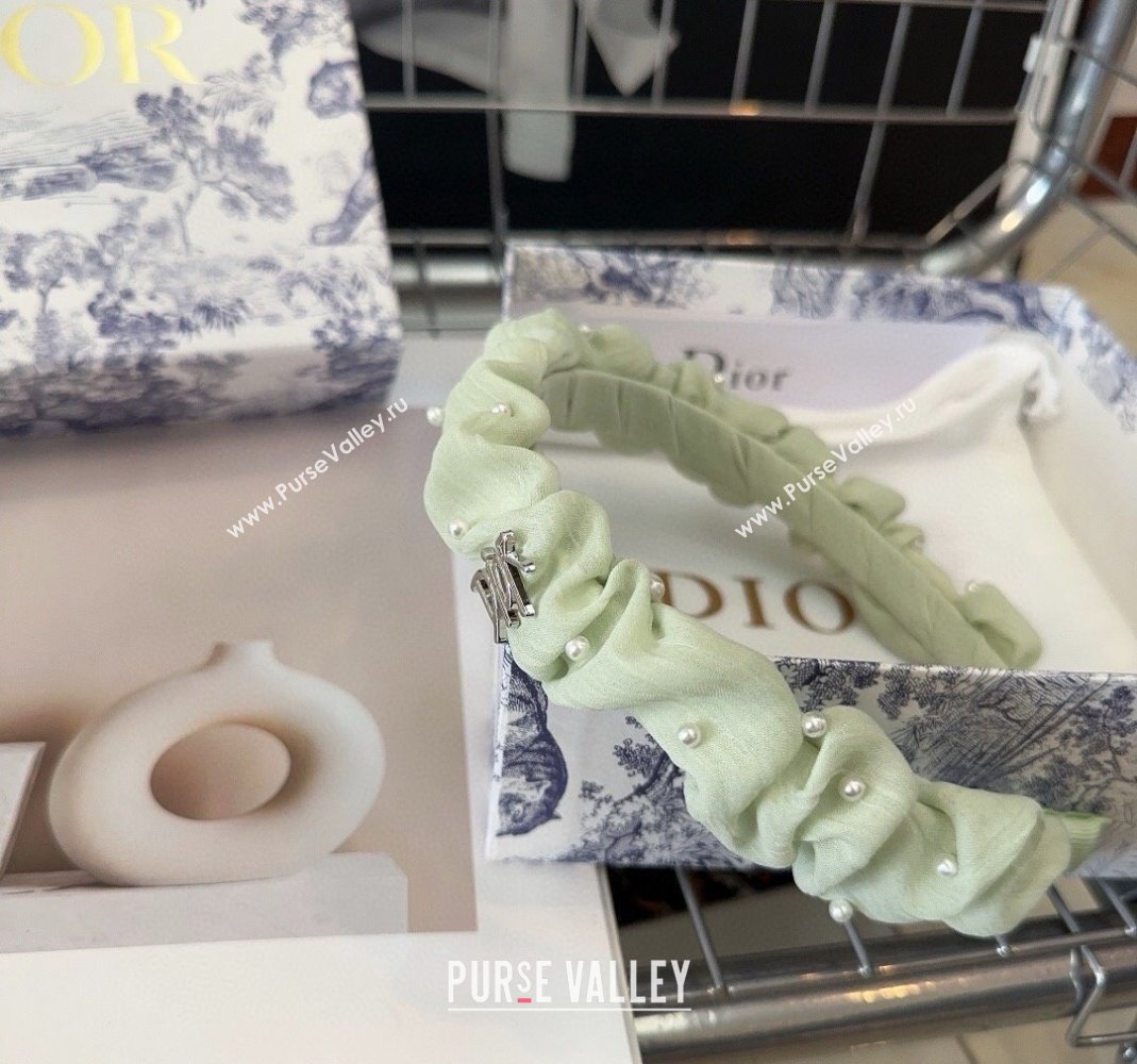 Dior Headband with Pearls Green 2024 0514 (XMN-240514029)
