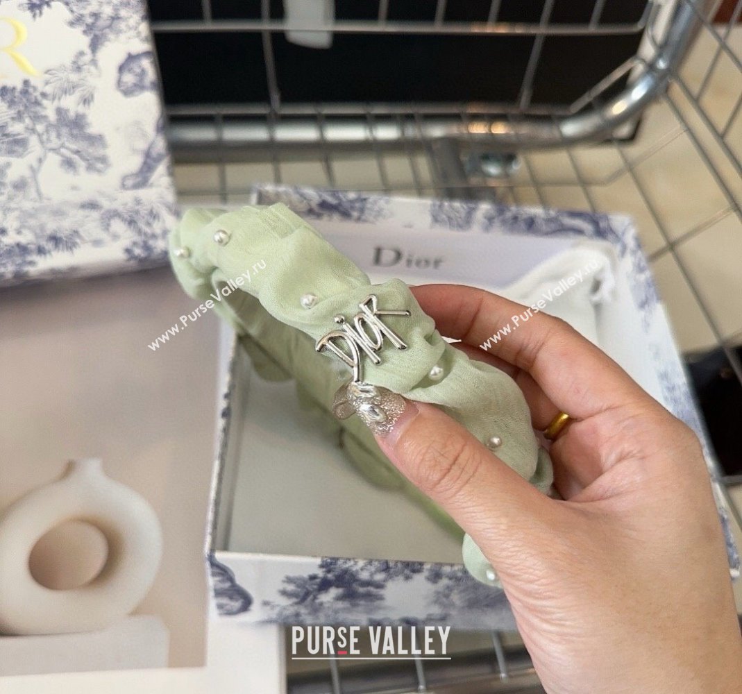 Dior Headband with Pearls Green 2024 0514 (XMN-240514029)