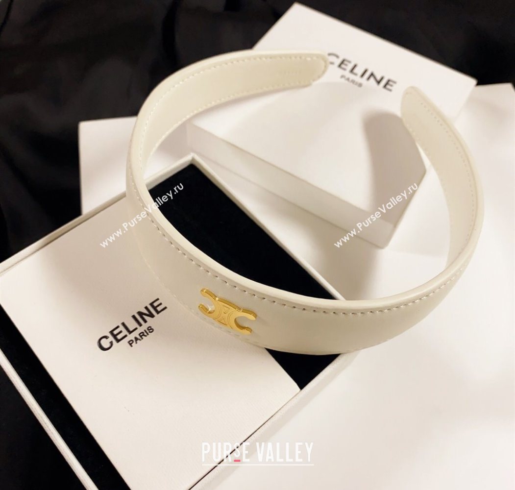 Celine Headband White Leather 2025 0724 (YF-250724002)