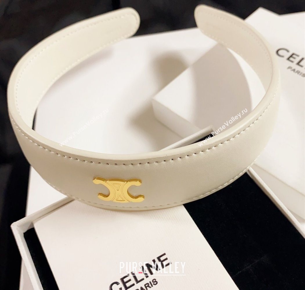 Celine Headband White Leather 2025 0724 (YF-250724002)