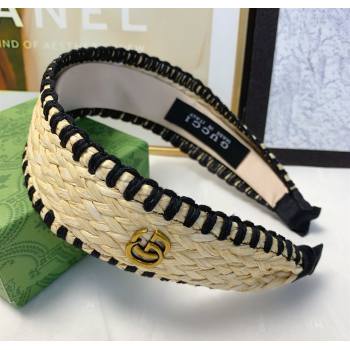 Gucci Straw Headband Beige/Black 2025 0724 (YF-250724009)