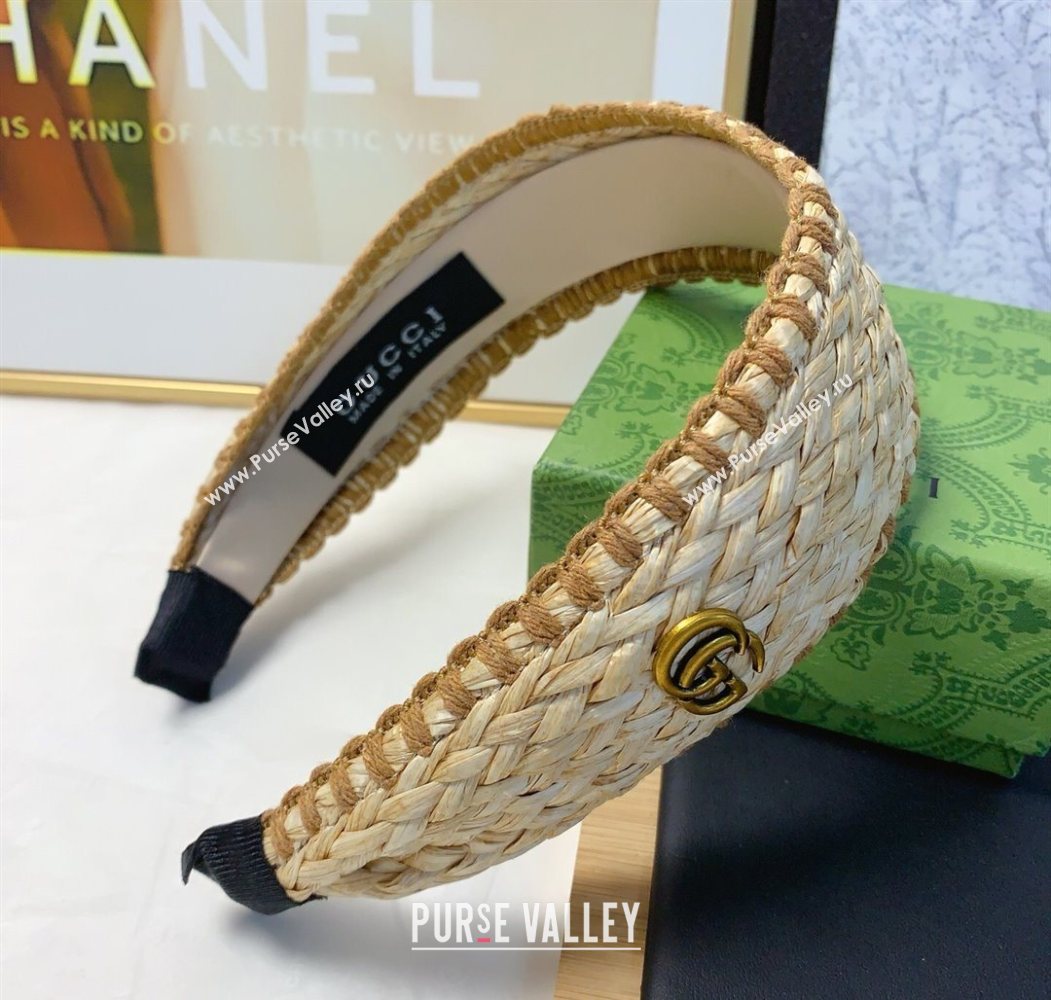 Gucci Straw Headband Beige/Brown 2025 0724 (YF-250724010)