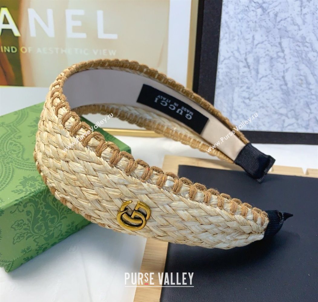 Gucci Straw Headband Beige/Brown 2025 0724 (YF-250724010)