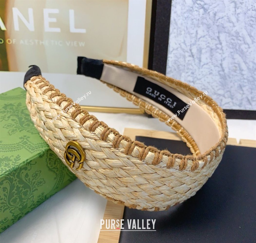 Gucci Straw Headband Beige/Brown 2025 0724 (YF-250724010)
