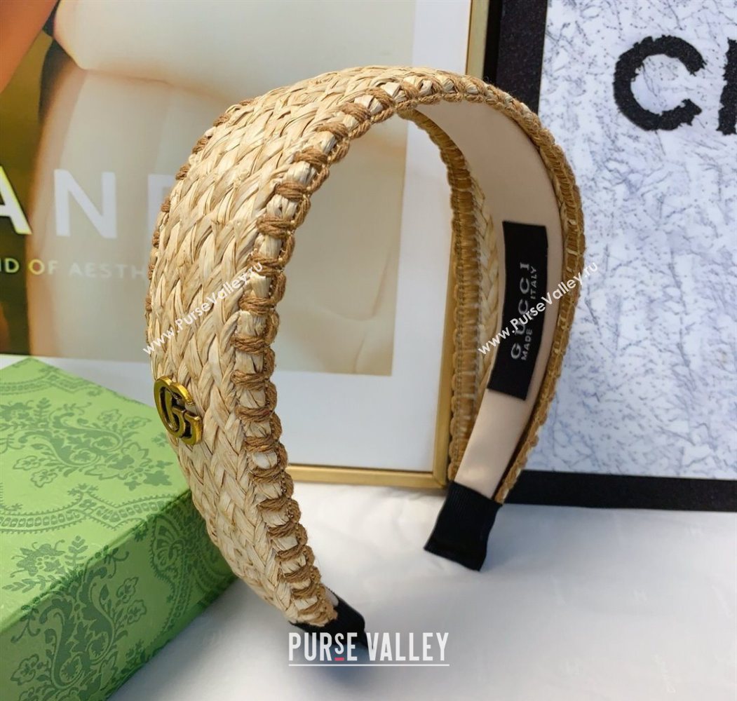 Gucci Straw Headband Beige/Brown 2025 0724 (YF-250724010)