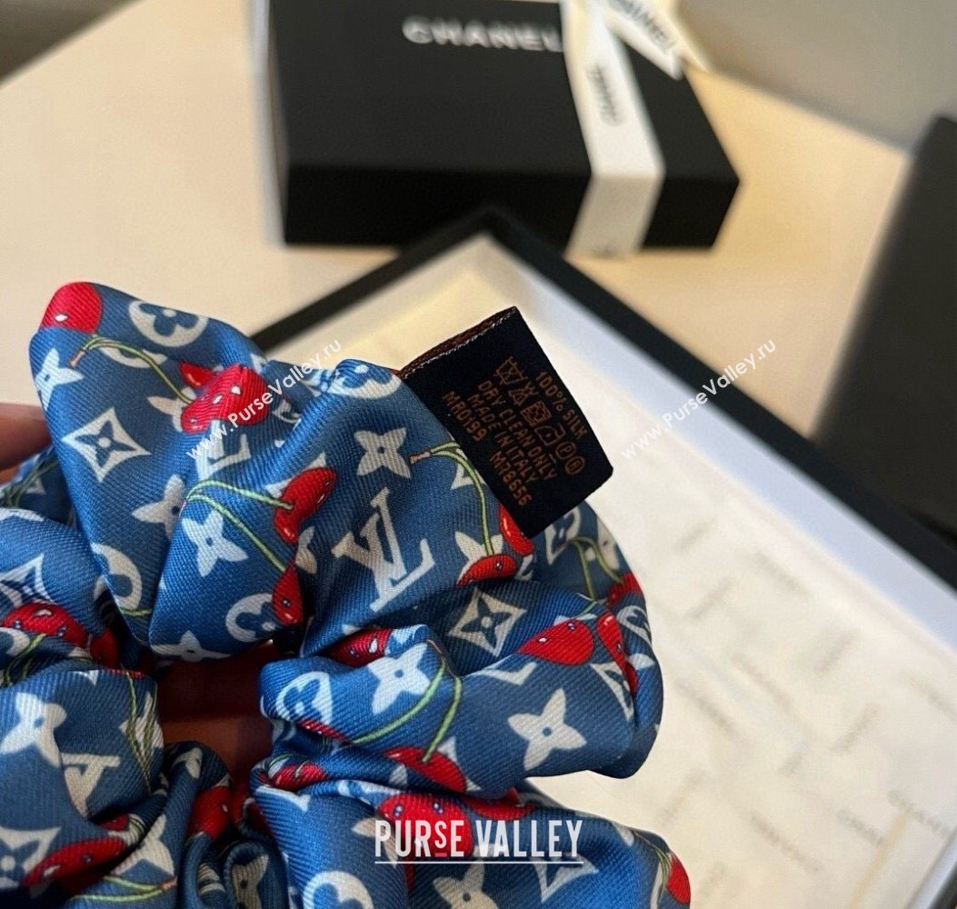Louis Vuitton LV x TM Cerise Cherry Hairring Navy Blue 2025 0723 (XMN-250723086)