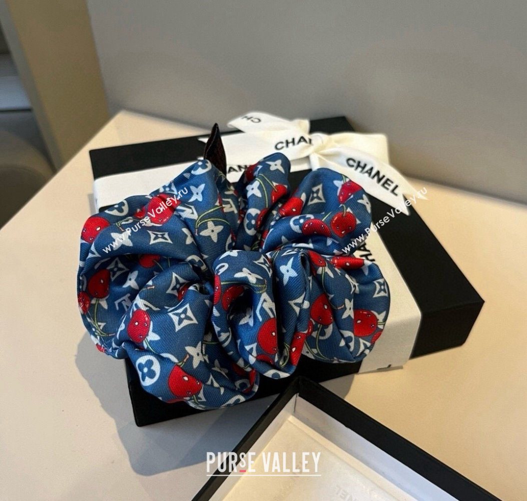 Louis Vuitton LV x TM Cerise Cherry Hairring Navy Blue 2025 0723 (XMN-250723086)