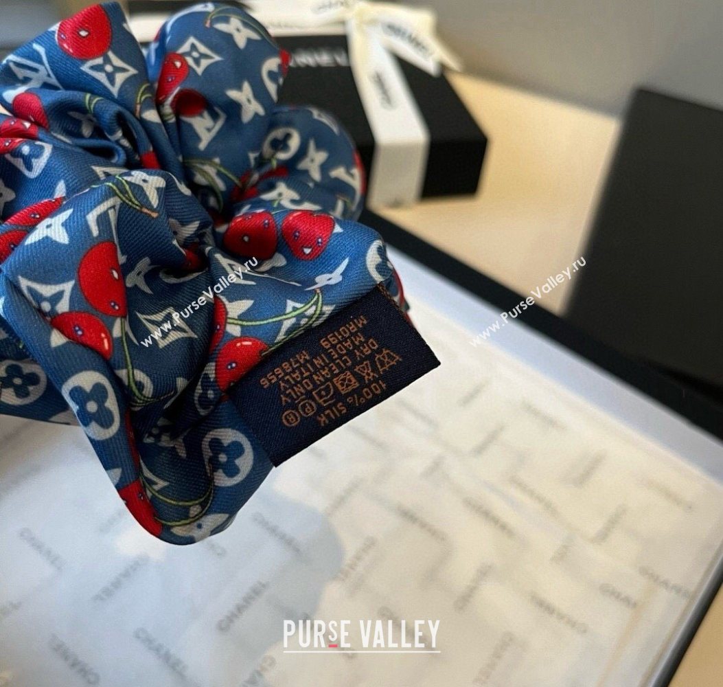 Louis Vuitton LV x TM Cerise Cherry Hairring Navy Blue 2025 0723 (XMN-250723086)