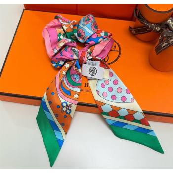 Hermes Forest Twilly Silk Bandeau and Hairring Set Yellow 2025 0724 (XMN-250724018)