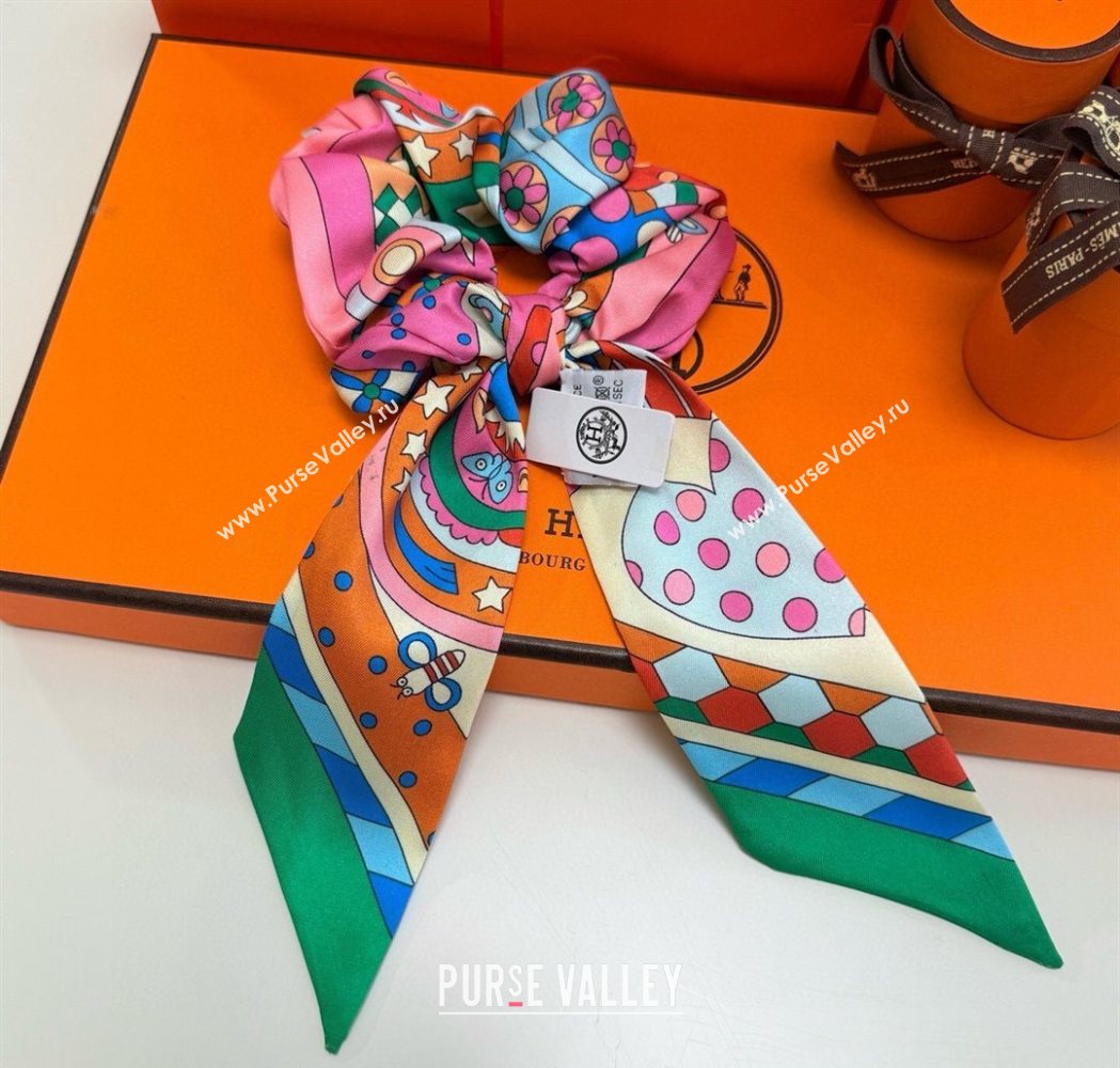 Hermes Forest Twilly Silk Bandeau and Hairring Set Yellow 2025 0724 (XMN-250724018)