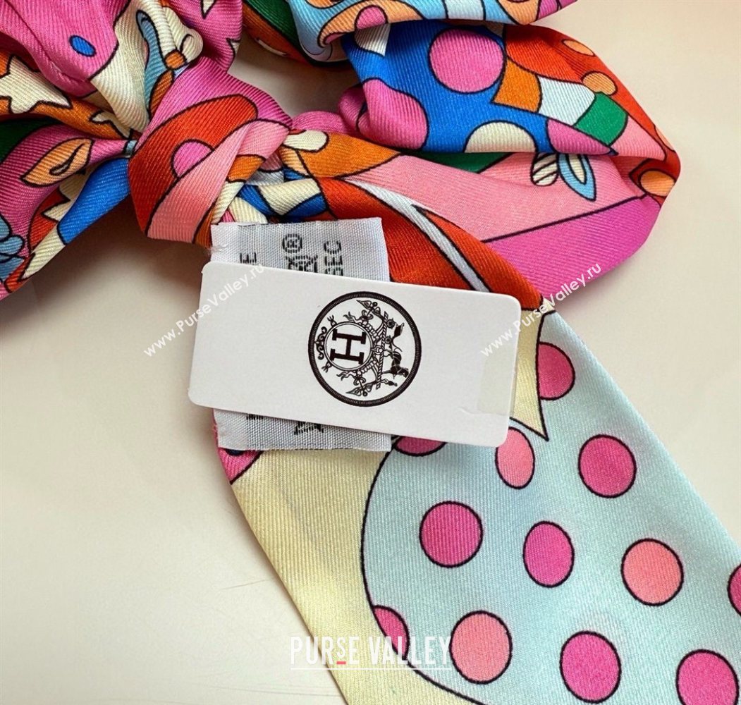 Hermes Forest Twilly Silk Bandeau and Hairring Set Yellow 2025 0724 (XMN-250724018)