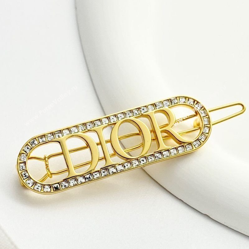 Dior Hair Clip with Strass Gold 2025 DR091102 (XMN-250911006)