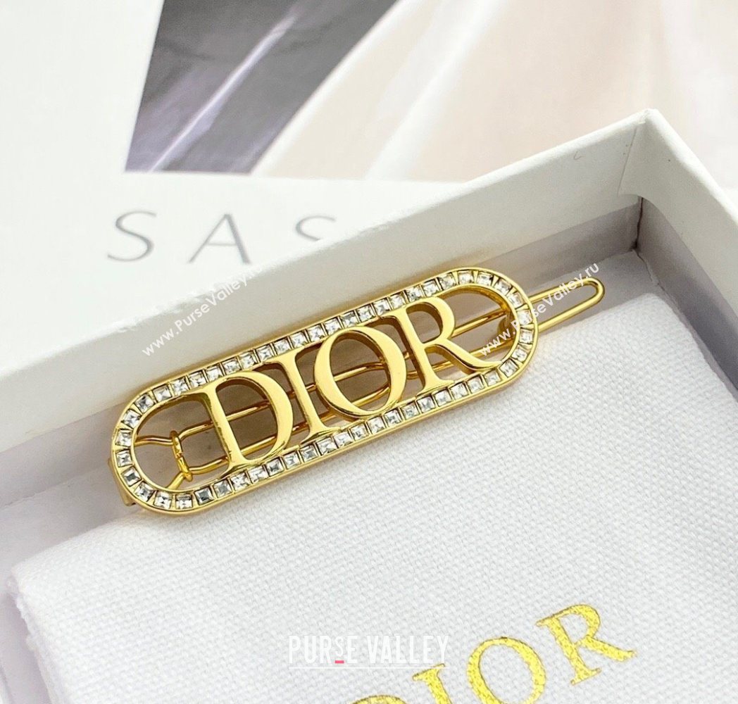 Dior Hair Clip with Strass Gold 2025 DR091102 (XMN-250911006)