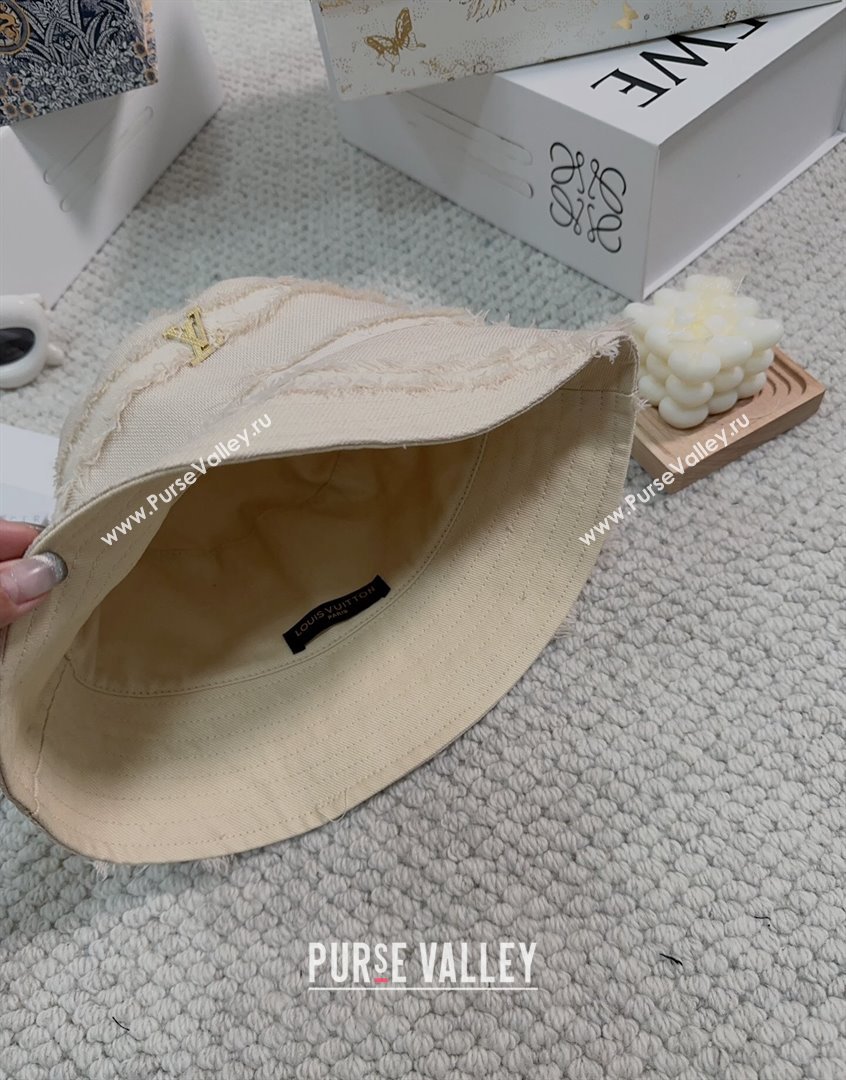 Louis Vuitton Fringe Bucket Hat White/Black 2023 LV09051 (MAO-230905037)