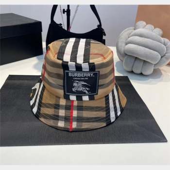 Burberry Check Bucket Hat Beige 2023 BR09056 (MAO-230905038)