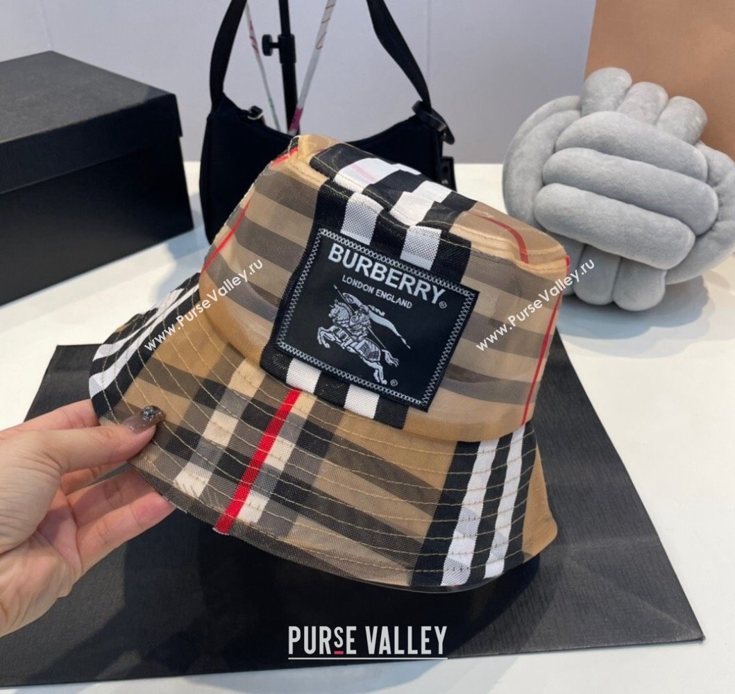 Burberry Check Bucket Hat Beige 2023 BR09056 (MAO-230905038)