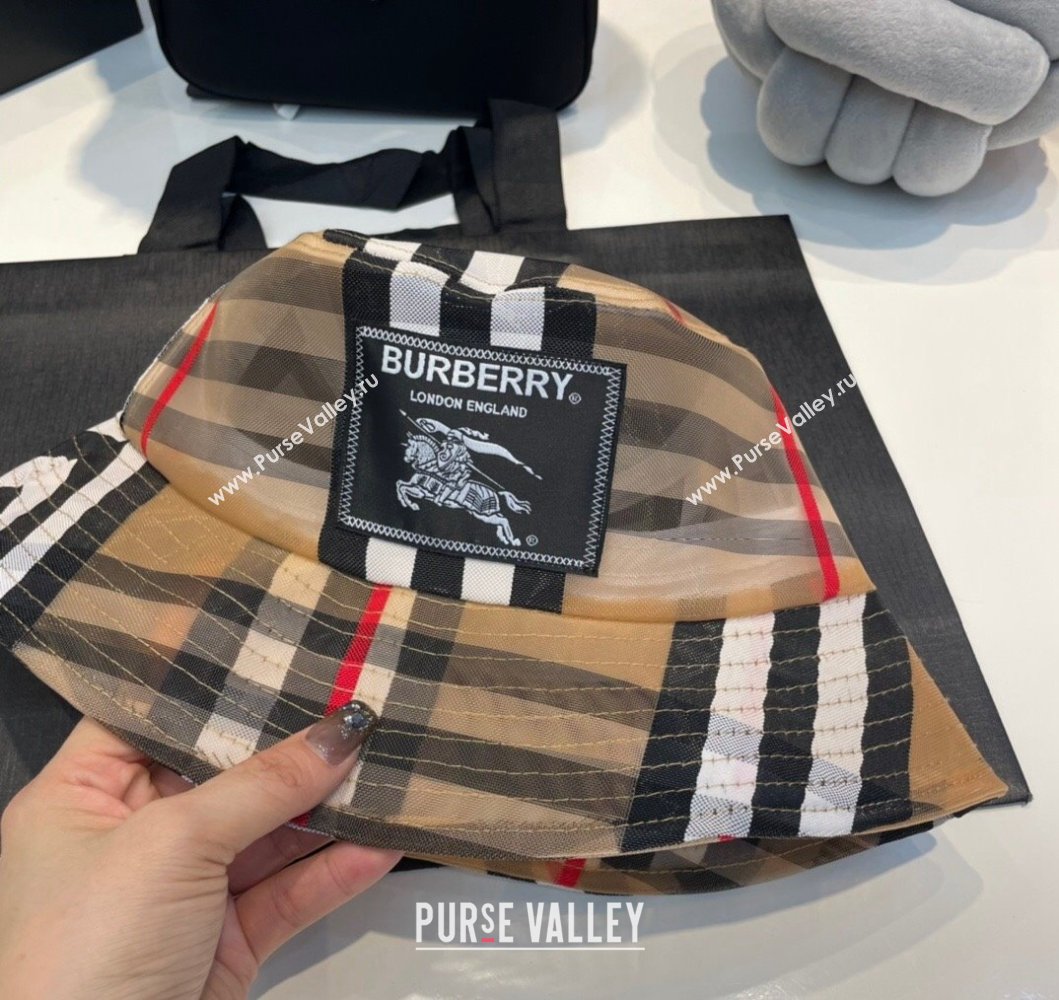 Burberry Check Bucket Hat Beige 2023 BR09056 (MAO-230905038)