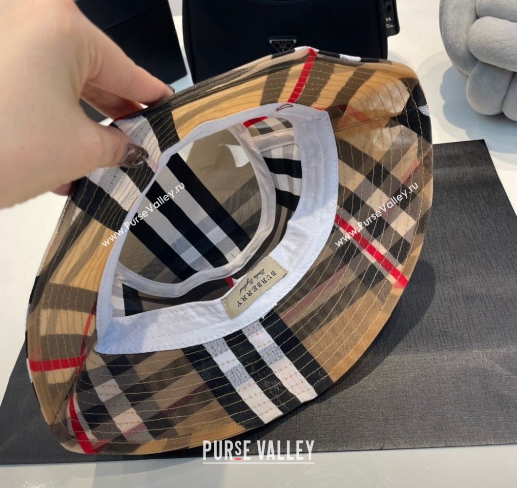 Burberry Check Bucket Hat Beige 2023 BR09056 (MAO-230905038)