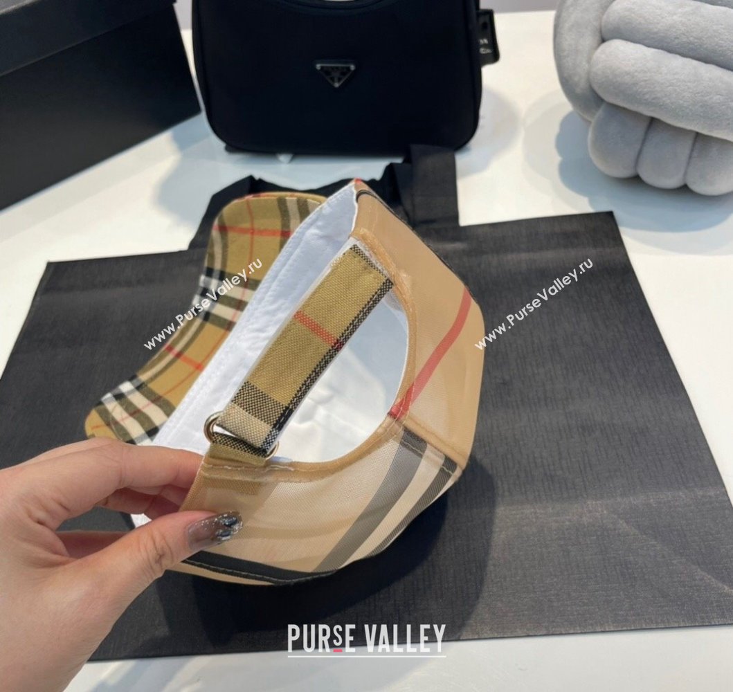 Burberry Check Baseball Hat Beige 2023 BR09056 (MAO-230905039)