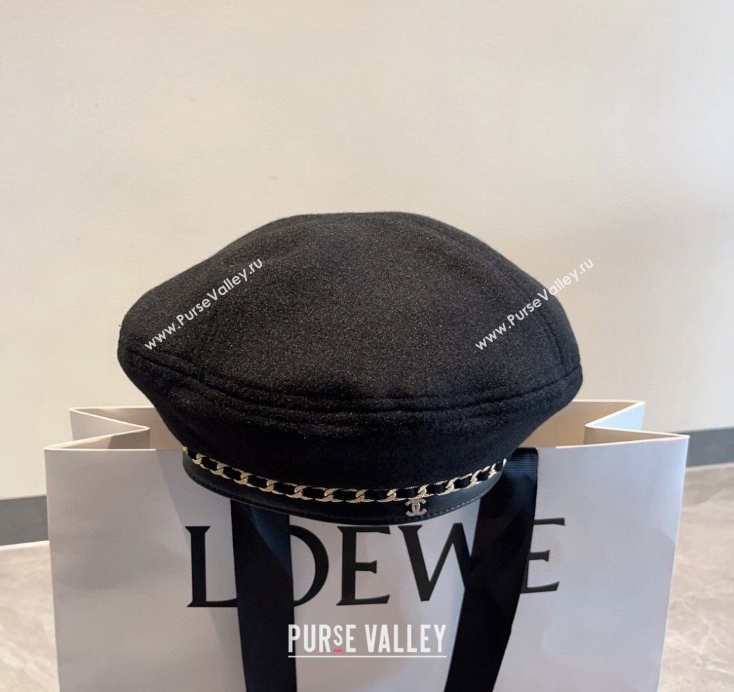Chanel Chain Beret Hat Black 2023 CH090504 (MAO-230905043)