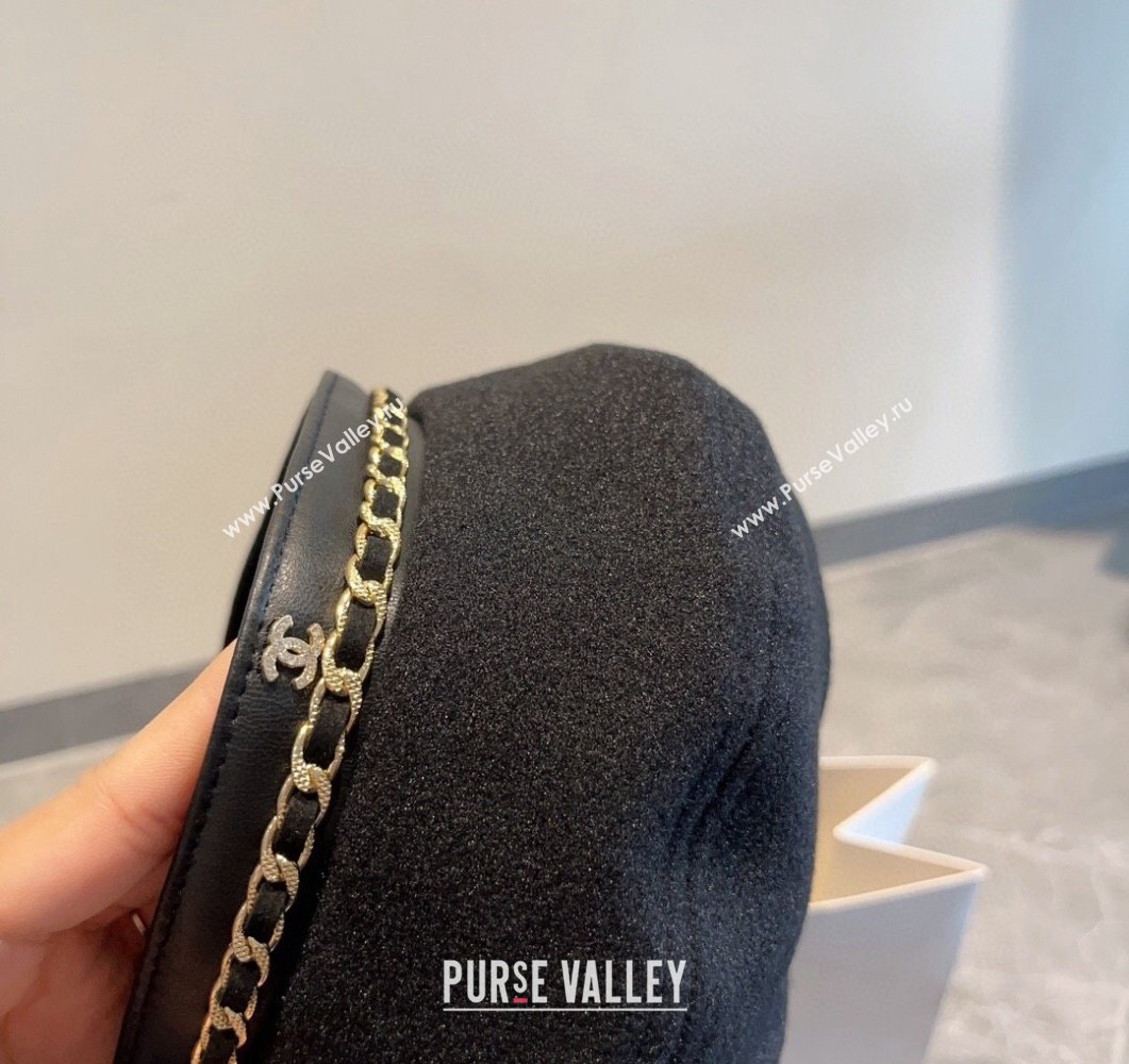 Chanel Chain Beret Hat Black 2023 CH090504 (MAO-230905043)