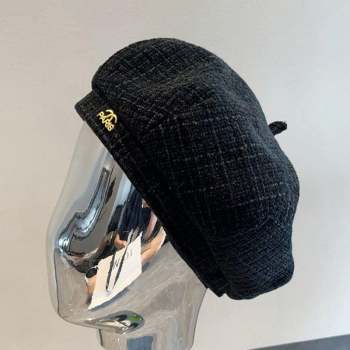 Chanel Tweed Beret Hat Black 2023 CH090504 (MAO-230905044)
