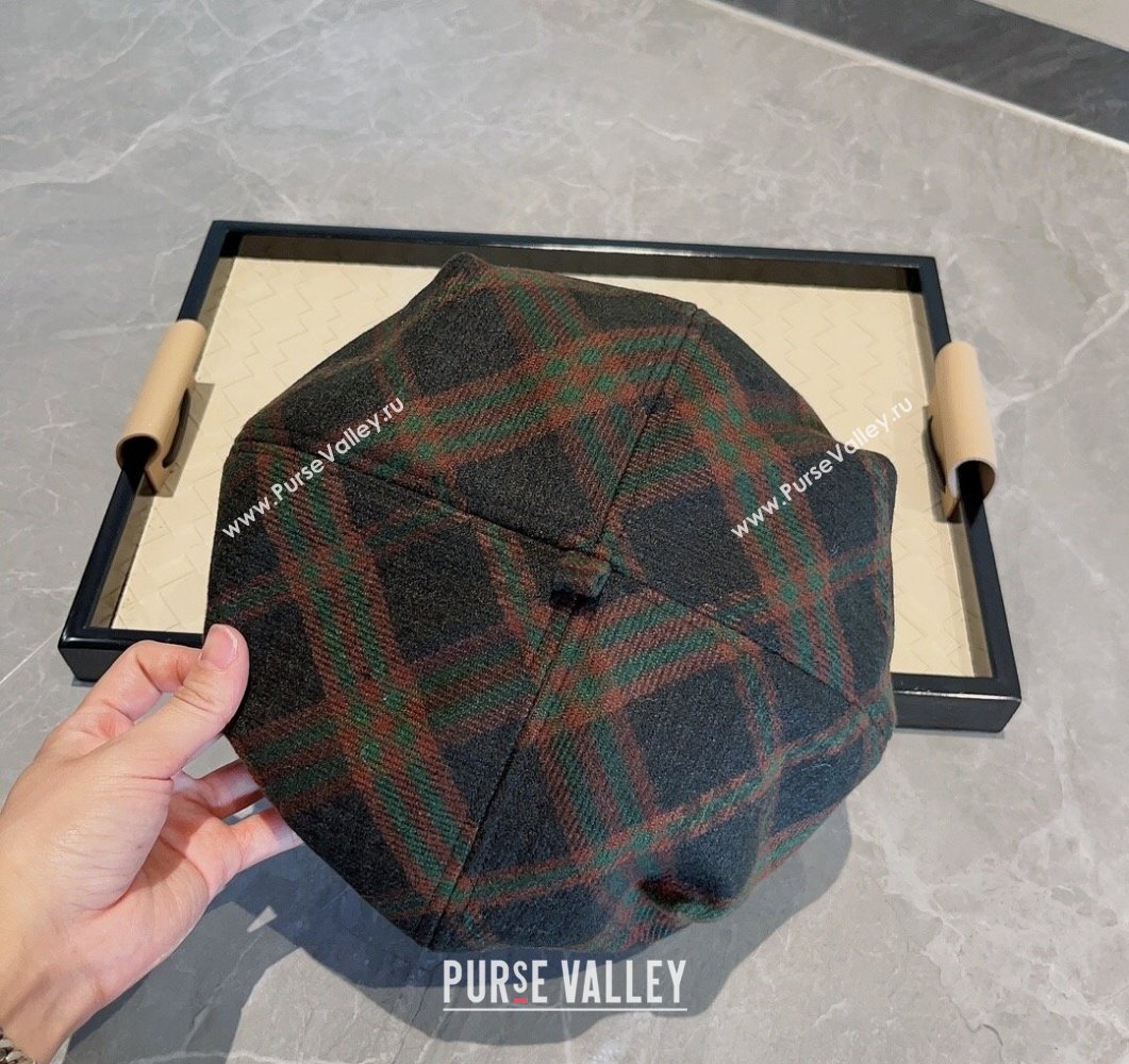 Burberry Check Beret Hat Green 2023 BR09055 (XMN-230905032)