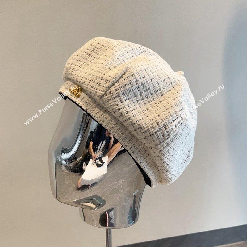 Chanel Tweed Beret Hat White 2023 CH090504 (MAO-230905045)